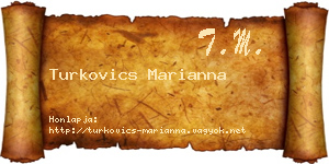 Turkovics Marianna névjegykártya